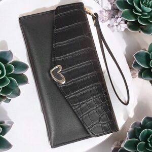 Heart Buckle RFID Wristlet, NWT